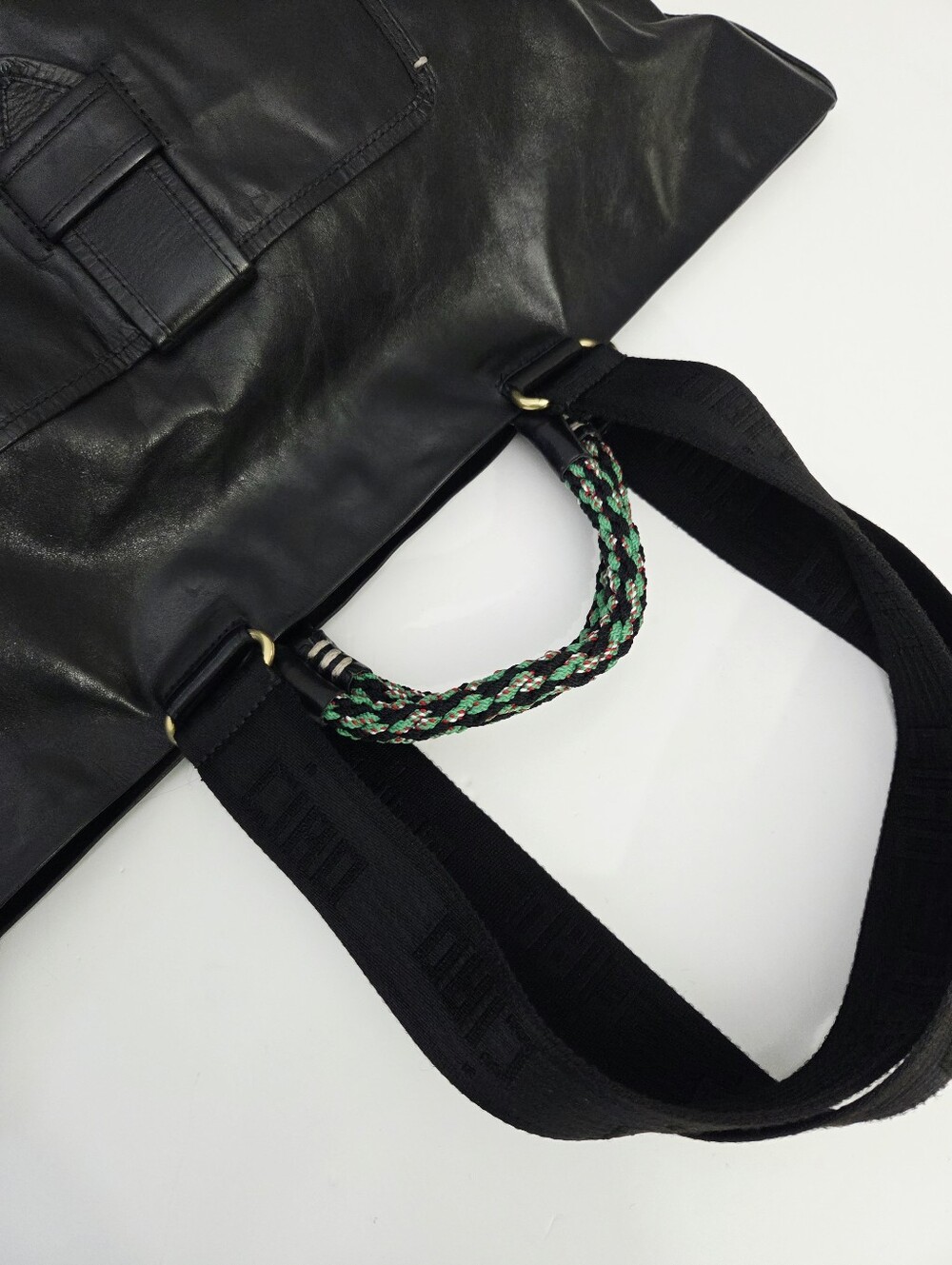 EXCELLENT CLARE V GRANDE BATEAU TOTE BAG - BLACK - Picture 6 of 9